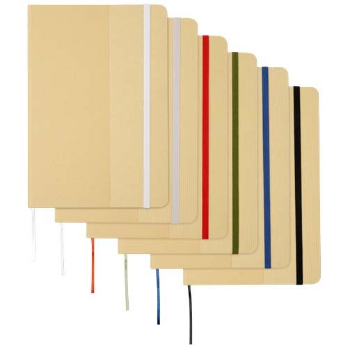 white Libreta de tapa dura A5 de cartón reciclado