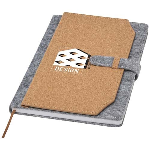 Carnet A5 Viviana en feutrine recyclée et liège - 2