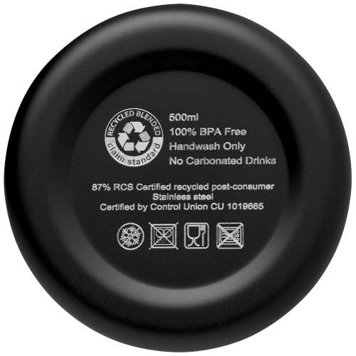 Bidón con aislamiento de cobre de 500 ml de acero inóxidable reciclado con certificado RCS 