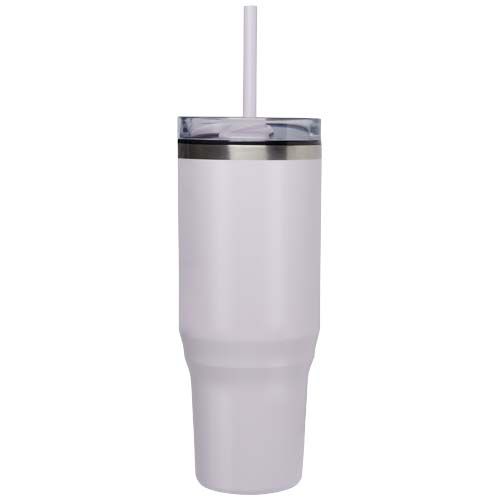 lila Vaso térmico con pajita de 1200 ml con certificado RCS