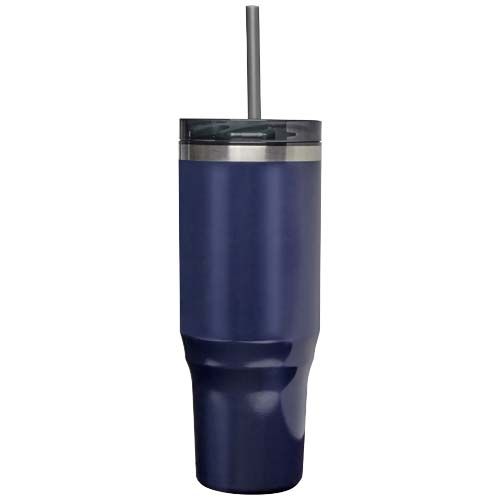 azul marino Vaso térmico con pajita de 1200 ml con certificado RCS
