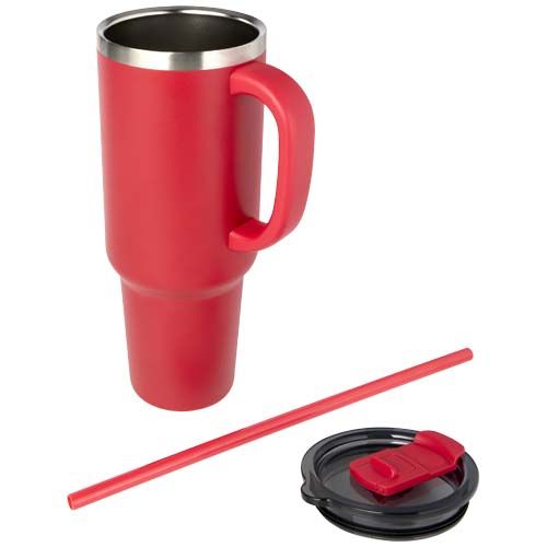 Vaso de cobre de 1200 ml con doble pared, pajita, aislamiento y certificado RCS 