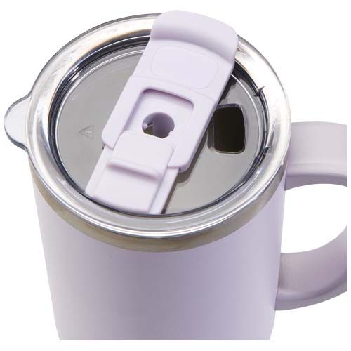 lila Vaso de cobre de 1200 ml con doble pared, pajita, aislamiento y certificado RCS