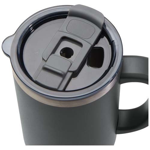 gray Vaso de cobre de 1200 ml con doble pared, pajita, aislamiento y certificado RCS