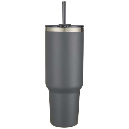 gray Vaso de cobre de 1200 ml con doble pared, pajita, aislamiento y certificado RCS
