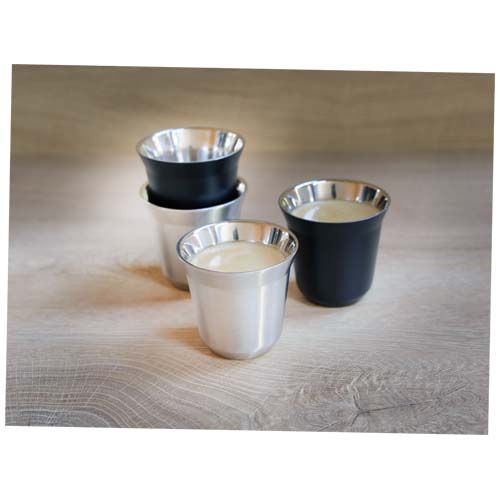 Juego de tazas para espresso de acero inoxidable de 80 ml con certificado RCS 