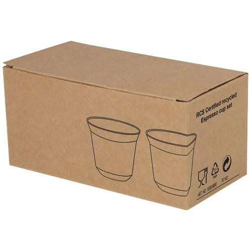 Juego de tazas para espresso de acero inoxidable de 80 ml con certificado RCS 