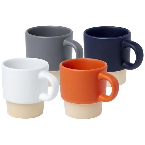Taza de espresso apilable de 130 ml con fondo de arcilla 