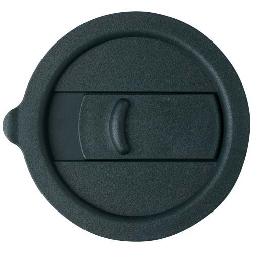 Vaso de cerámica de 330 ml con agarradero de silicona y tapa de plástico 