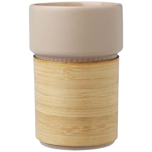 avena Vaso de 340 ml con funda de bambú