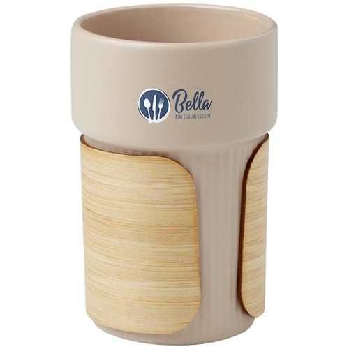 Vaso de 340 ml con funda de bambú 