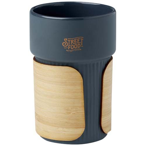 Vaso de 340 ml con funda de bambú 
