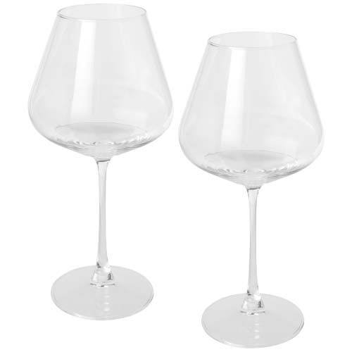 transparente Set de 2 vasos de vidrio para vino