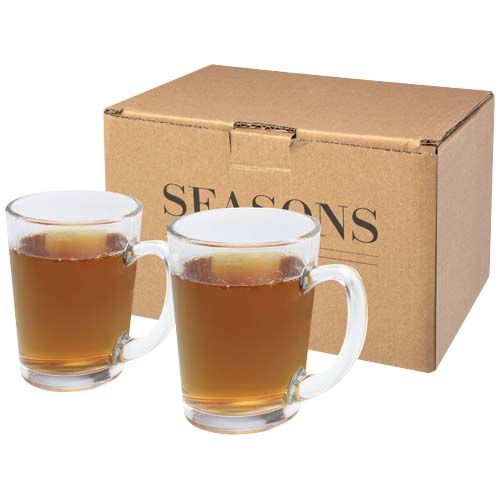 Set de 2 vasos de vidrio para té 