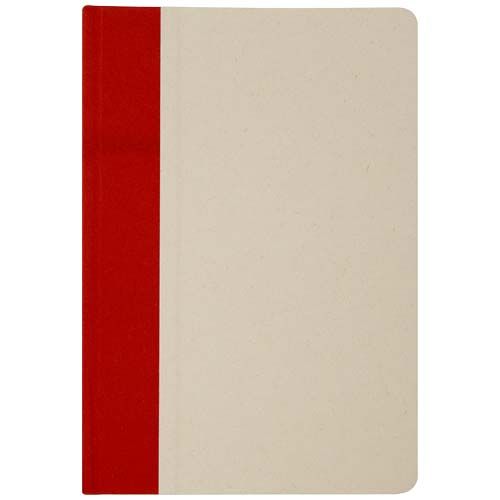 rojo de ladrillo Libreta de tapa dura A5 de papel de caña de azúcar