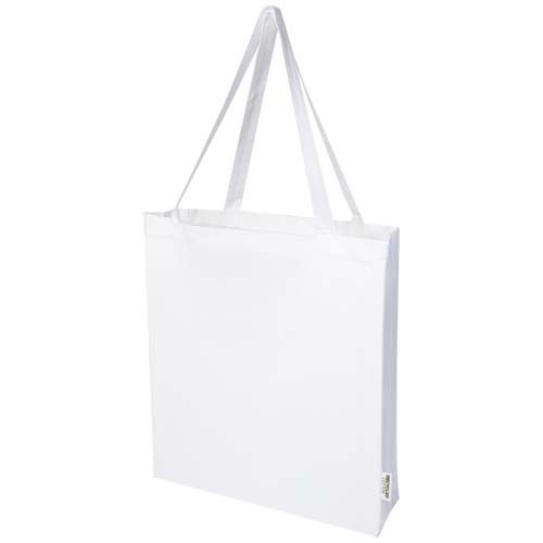 Bolsa Tote con refuerzos de algodón reciclado GRS de 140 g/m² de 12l 
