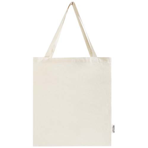 natural Bolsa Tote con refuerzos de algodón reciclado GRS de 140 g/m²