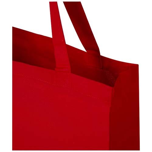 red Bolsa Tote con refuerzos de algodón reciclado GRS de 140 g/m²