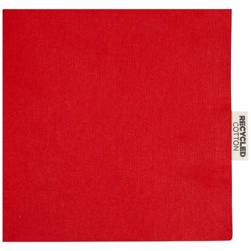 red Bolsa Tote con refuerzos de algodón reciclado GRS de 140 g/m²
