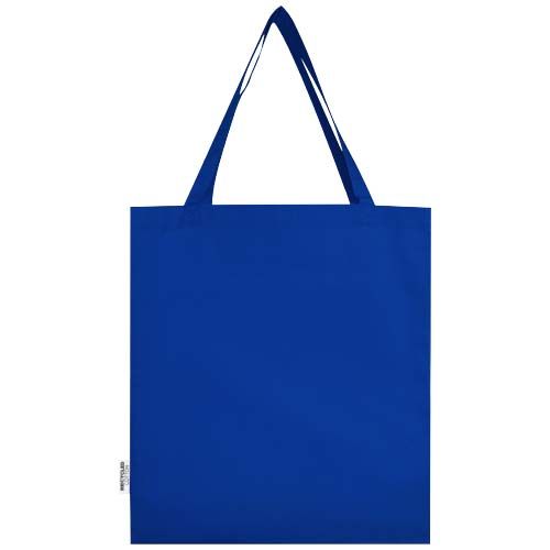 azulón Bolsa Tote con refuerzos de algodón reciclado GRS de 140 g/m² de 12l