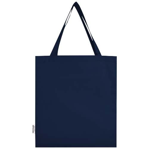 azul marino Bolsa Tote con refuerzos de algodón reciclado GRS de 140 g/m² de 12l