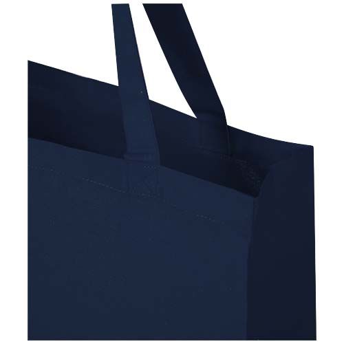 azul marino Bolsa Tote con refuerzos de algodón reciclado GRS de 140 g/m²