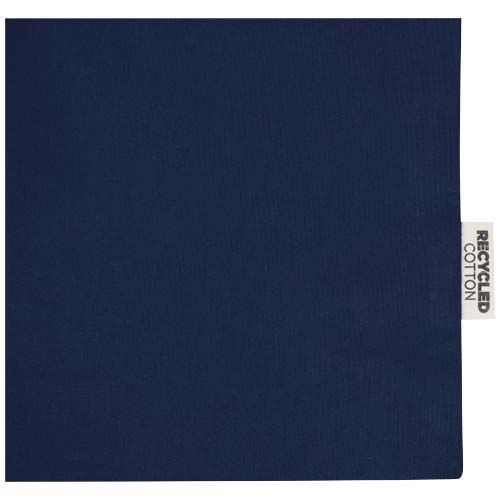 azul marino Bolsa Tote con refuerzos de algodón reciclado GRS de 140 g/m²