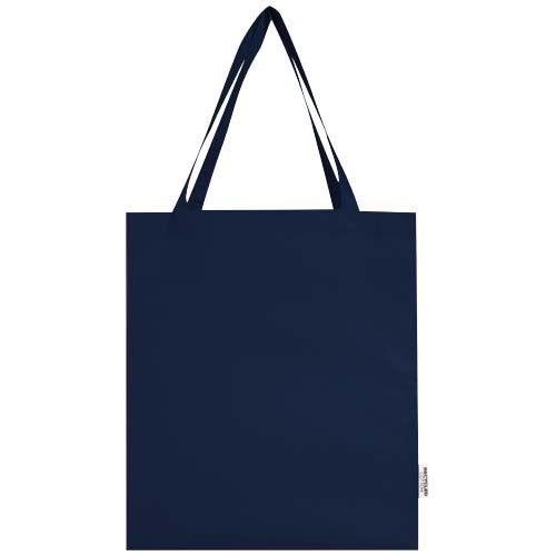 azul marino Bolsa Tote con refuerzos de algodón reciclado GRS de 140 g/m²