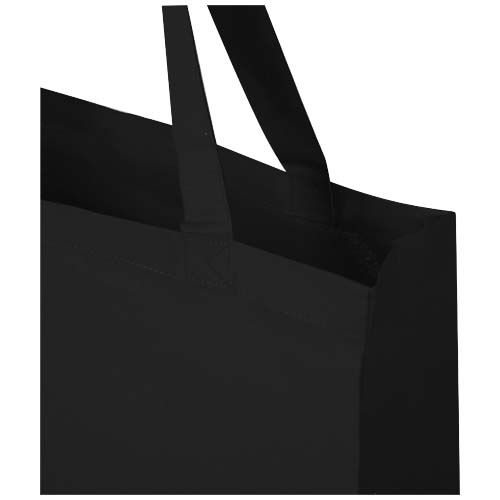 black Bolsa Tote con refuerzos de algodón reciclado GRS de 140 g/m²
