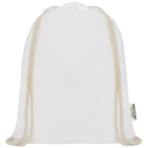 Sac avec cordon Oregon en coton recyclé 140 g/m² certifié GRS - 2