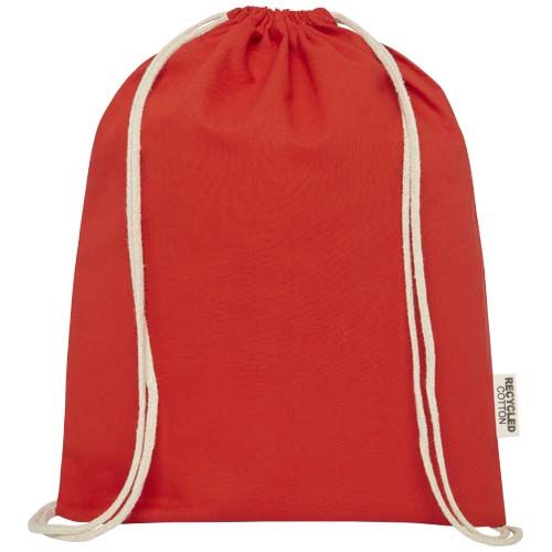 Bolsa con cordón de algodón reciclado GRS de 140 g/m² 