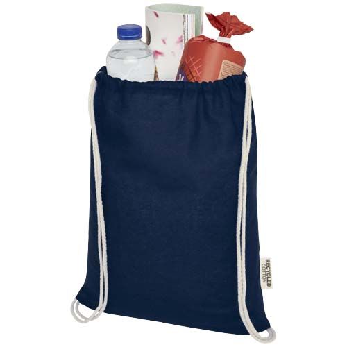 Bolsa con cordón de algodón reciclado GRS de 140 g/m² 
