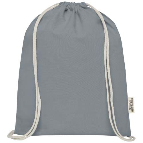 Bolsa con cordón de algodón reciclado GRS de 140 g/m² 