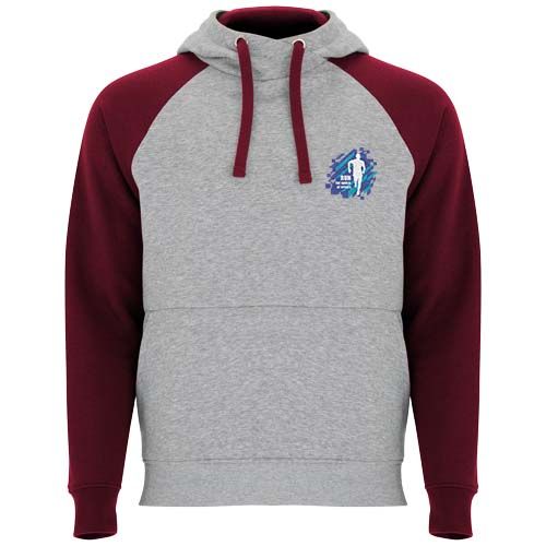 gris chiné/granate Sudadera con capucha bicolor unisex de 280 g/m²