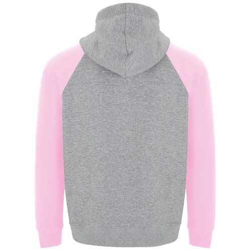 gris chiné/rosa claro Sudadera con capucha bicolor unisex