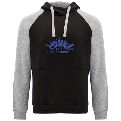 negro/gris chiné Sudadera con capucha bicolor infantil