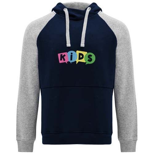 azul marino/gris chiné Sudadera con capucha bicolor infantil de 280 g/m²