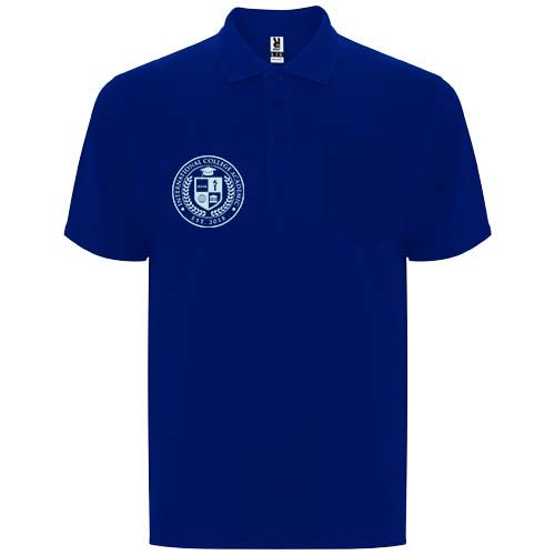 blue Polo unisex de manga corta
