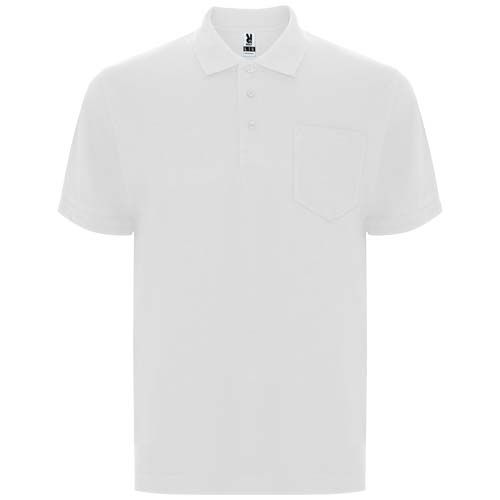 white Polo unisex de manga corta de 220 g/m² Centauro Premium