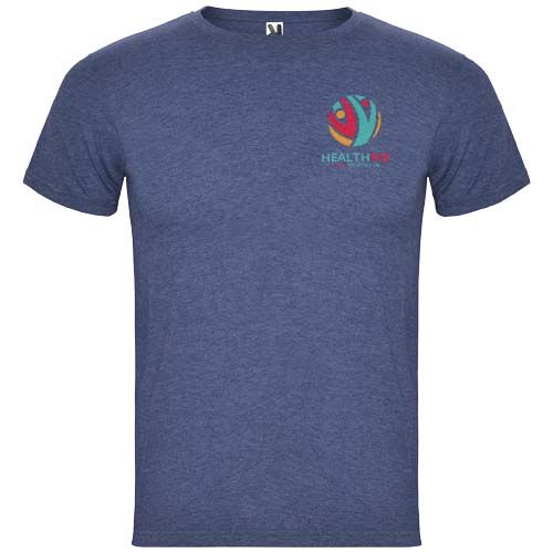 azul denim chiné Camiseta de manga corta para hombre