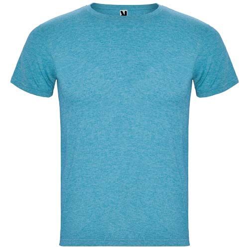 turquoise chiné Camiseta de manga corta para hombre