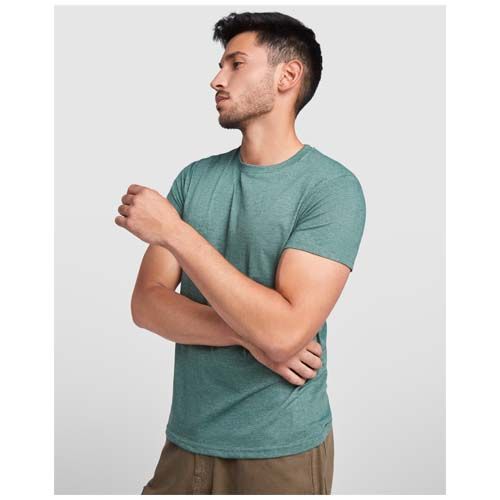 turquoise chiné Camiseta de manga corta para hombre