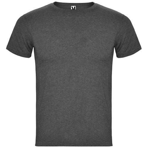 negro chiné Camiseta de manga corta para hombre