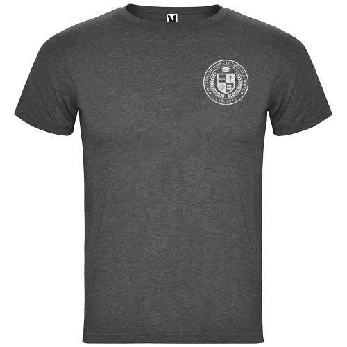 negro chiné Camiseta de manga corta para hombre