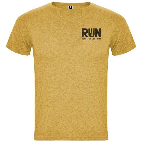 mostaza moteada amarilla Camiseta de manga corta para hombre