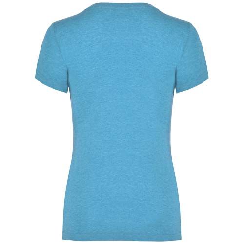 turquoise chiné Camiseta de manga corta para mujer