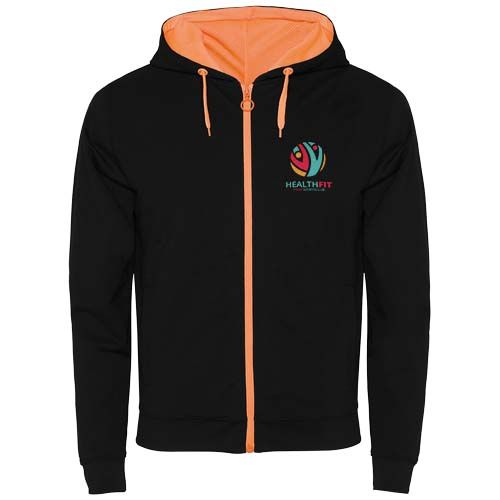 negro/naranja fluo Chaqueta sudadera unisex