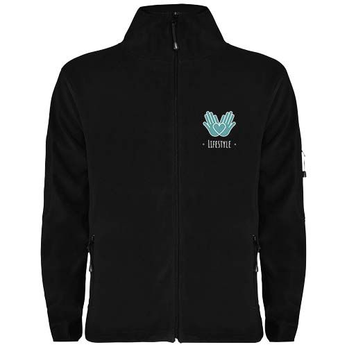 black Sudadera polar con cremallera completa para hombre Luciane