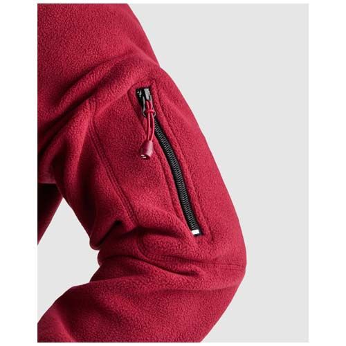 granate Sudadera polar con cremallera completa para hombre Luciane