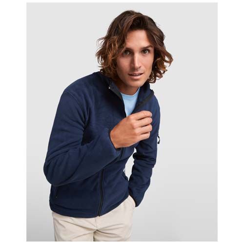 granate Sudadera polar con cremallera completa para hombre